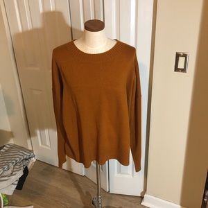 French Connection Miri Crewneck Sweater Burnt Orange